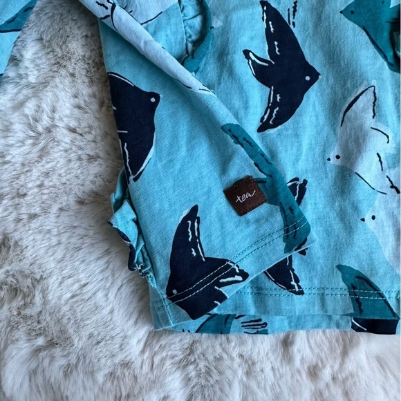 Tea Collection Blue Bird Ruffle Long Sleeve Top 3-6 months - Picture 4 of 5